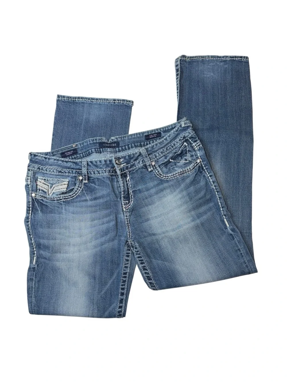 Vigoss Women's Faded Blue Bootcut Jeans